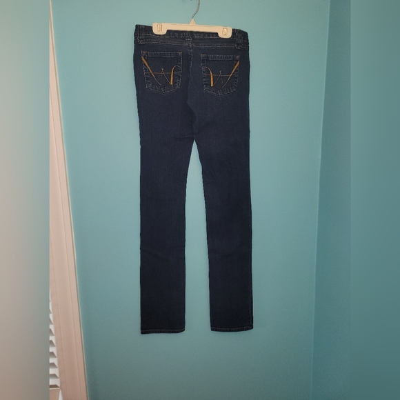 Wet Seal Dark Wash Straight Leg Jeans sz. 3 Long - Picture 2 of 4